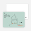 Line Art Moving Card - Sea Foam Blue