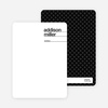 Linear Name Cards Personal Stationery - Black
