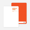 Linear Name Cards Personal Stationery - Persimmon