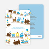 Little Engine that Would and Could Birthday Invitation - Chocolate Brown