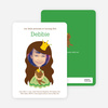 Little Princess Photo Card Birthday Invitations - Wheat Grass