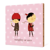 Naughty or Nice Bamboo Wall Décor - Cotton Candy