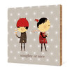 Naughty or Nice Bamboo Wall Décor - Ash