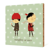 Naughty or Nice Bamboo Wall Décor - Pistachio