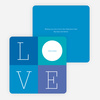 Love: A Four Letter Word? Valentine’s Day Cards - Blue
