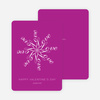 Love Flower Personalized Note Cards - Magenta