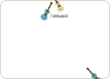 Notecards for the ‘Guitar Hero Birthday Invitation’ cards. - Lake Blue