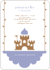 Princess Birthday Party Invitation - Beige Brown