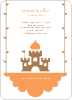 Princess Birthday Party Invitation - Beige Brown