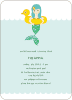 The Little Mermaid Birthday Invitations - Mint Green
