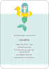 The Little Mermaid Birthday Invitations - Mint Green