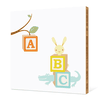 ABC Blocks Nursery Bamboo Wall Art - Pale Aqua