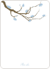 Notecards for the ‘Flower Wedding Shower’ cards. - Periwinkle Blue
