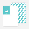 Moby Dick Whale Stationery with Personal Photo - Aquamarine