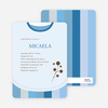 Modern Bib Baby Shower Invitations - Cobalt Blue
