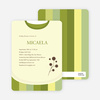 Modern Bib Baby Shower Invitations - Olive