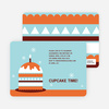 Modern Birthday Cake Invitation - Bright Orange