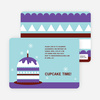 Modern Birthday Cake Invitation - Violet