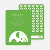Modern Elephant Family Baby Announcement - Paper Culture Green