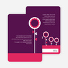 Modern Flower Baby Shower Invitation - Violet