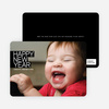 Modern Happy New Years Photo Cards - Black
