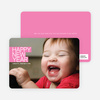 Modern Happy New Years Photo Cards - Hot Pink