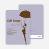 Modern Maternity Baby Shower Invitations - Cocoa