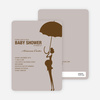 Modern Maternity Baby Shower Invitations - Cocoa