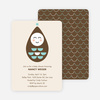 Modern Pea in the Pod Baby Shower Invitations - Brown