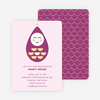 Modern Pea in the Pod Baby Shower Invitations - Pink