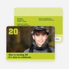 Modern Photo Party Invitations - Green