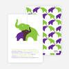 Momma and Baby Elephant Baby Shower Invitation - Orange