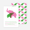 Momma and Baby Elephant Baby Shower Invitation - Orange