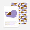Momma and Baby Whale Baby Shower Invitation - Lavender