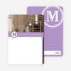 Monogram Photo Stationery - Purple
