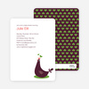 Mother Pheasant Baby Shower Invitation - Maroon
