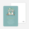 Nativity Scene Christmas Card - Greenish Blue