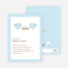Nesting Birds Twins Baby Shower Invite - Light Blue