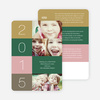 New Year’s Blocks Photo Cards - Green
