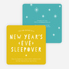 New Year’s Eve Sleepover Party Invitations - Yellow