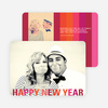 New Year’s Stripes Photo Cards - Red