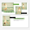 New Year’s Tags Photo Cards - Green