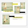 New Year’s Tags Photo Cards - Yellow