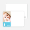 Not Bugs Bunny, Far Cuter Personalized Photo Card Stationery - Sky Blue
