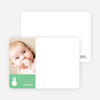 Not Bugs Bunny, Far Cuter Personalized Photo Card Stationery - Mint Green