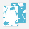 Note Cards: ‘Animal Downpour’ cards. - Cornflower Blue