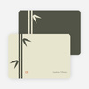 Note Cards: ‘Bamboo Zen Bridal Shower’ cards. - Khaki