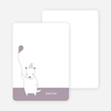 Note Cards: ‘Dog Themed Photo Invitation’ cards. - Light Eggplant