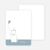 Note Cards: ‘Dog Themed Photo Invitation’ cards. - Dusty Blue