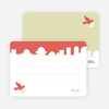 Note Cards: ‘Dove Over Bethlehem’ cards. - Watermelon Red